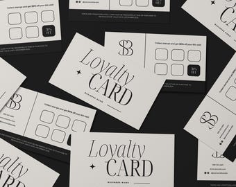 Loyalty Card Template, Canva Editable Reward Stamp Card, Esthetician Business Card, Printable Beauty Salon Hair Lash Brow Customer Discount