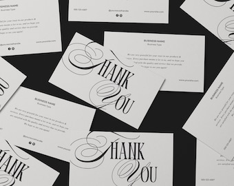 Thank You Card Template, Small Business Printable DIY Card, Customer Purchase Appreciation Esthetician Beauty Spa Hair Salon Nail 3.5x2