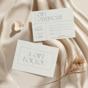Cadeaubonsjabloon, schoonheidsspecialist schoonheidssalon cadeaubon, moderne bewerkbare canva-beloningskaart, afdrukbare DIY-kortingscadeaubon, 7 x 5