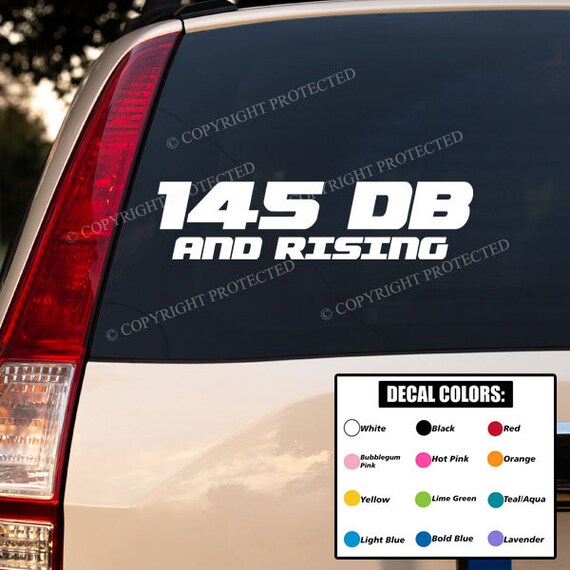 Decibel and Rising Car Audio Decal Sticker Basshead Gift Etsy