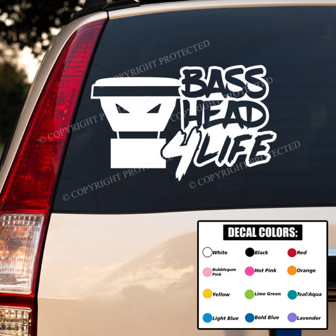Basshead 4 Life Car Audio Basshead Decal Sticker Etsy