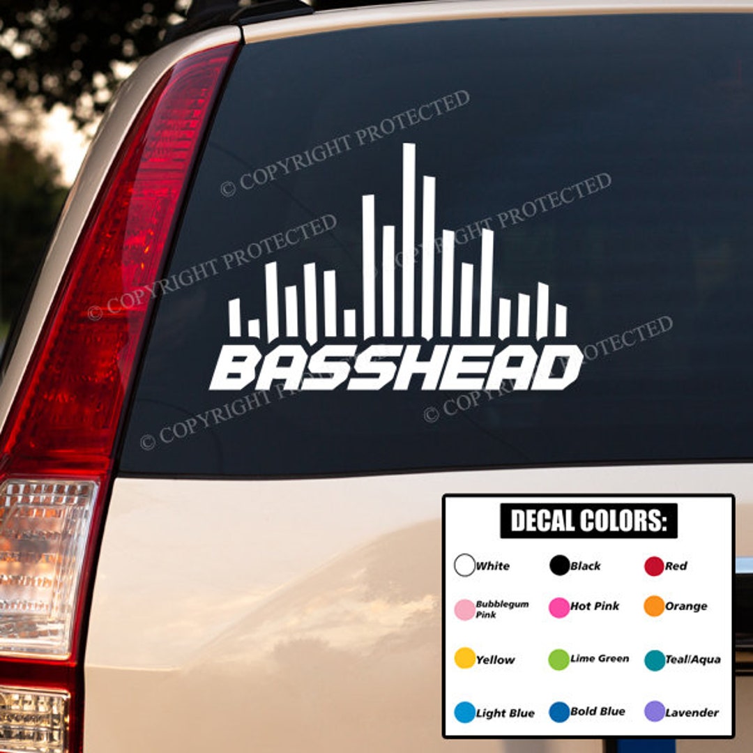 Basshead Equalizer Car Audio Basshead Decal Sticker Etsy