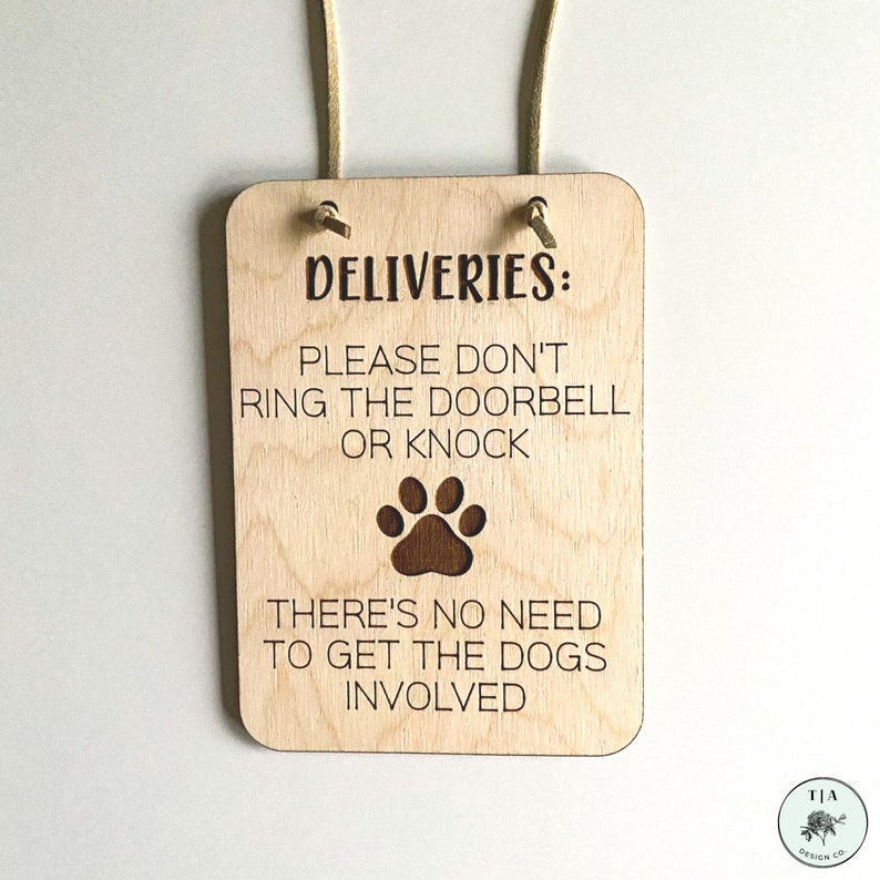 Dog Doorbell Sign Don't Ring the Doorbell Mini Door Etsy