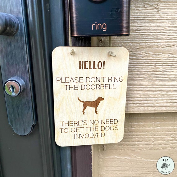 Baby Sleeping Sign for Front Door - Funny No Soliciting 6x12 Hanging Wood  Plaque - Please Do Not Knock or Don't Ring Doorbell Dogs Will Bark :  Amazon.in: Home & Kitchen