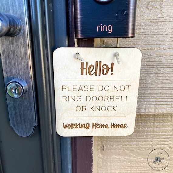 Ring Doorbell Sign, Doorbell Sign, Please Don't Ring the Door Bell There's  No Need to Get the Dogs Involved, No Soliciting Sign - Etsy Finland