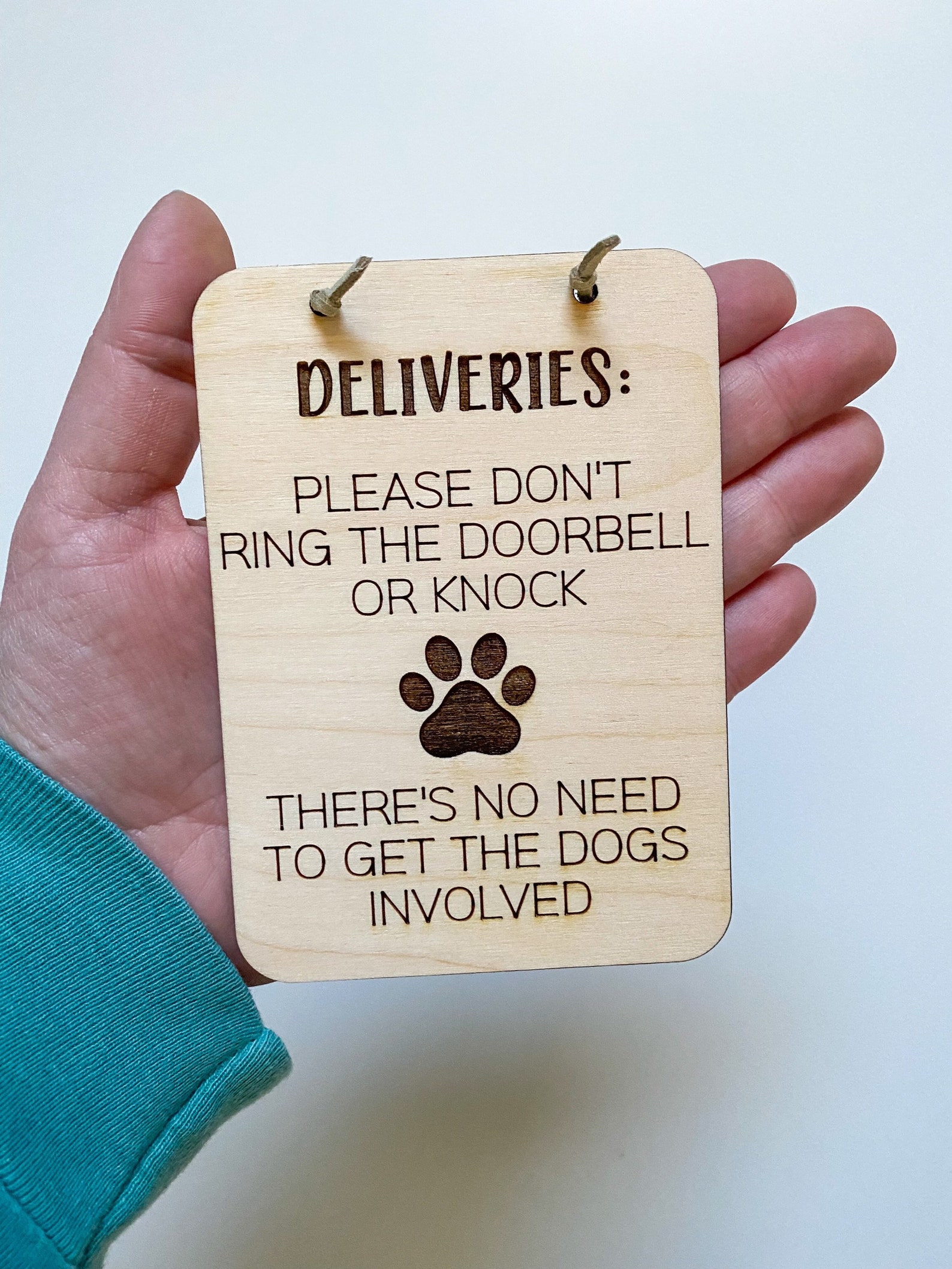 Dog Doorbell Sign Don't Ring the Doorbell Mini Door Etsy