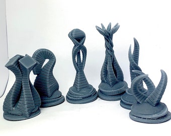 Horror Alien Chess Set| 32 Piece| Board Game| Additional Parts