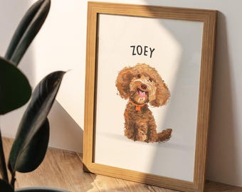Custom Pet Portrait, Custom Digital Pet Art, Unique Dog Portrait, Fun Dog Art, Personalized Pet Gift, Dog Lover Gift, Custom Dog Portrait