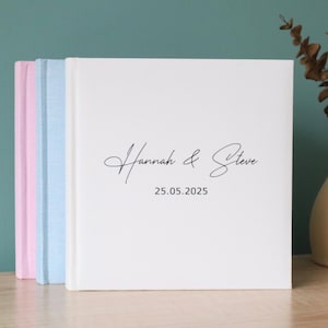 Personalized Linen Photo Album: Wedding, Baby, Family Keepsake