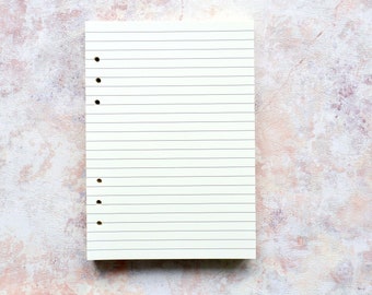 A5 Refills Paper for Planner/Binders/Organizer, 6 Hole Punched Loose Leaf Paper, 120 GSM 100 sheets / 200 pages