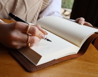 Journal rechargeable personnalisé en cuir, carnet de notes A5 en cuir rustique fait main marron, journal de voyage en cuir véritable, carnet de croquis vintage