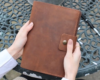 Refillable Leather Journal, Personalised A5 Handmade Rustic Leather Notebook , Vintage Diary Sketchbook, Personalised Christmas Gift