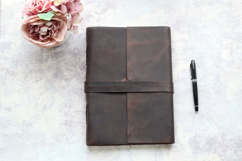 Extra Large Leather Journal Personalized 12x9 A4 Etsy
