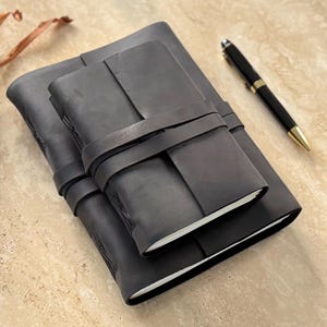 Caderno de couro legítimo personalizado, diário de viagem artesanal, caderno de esboços