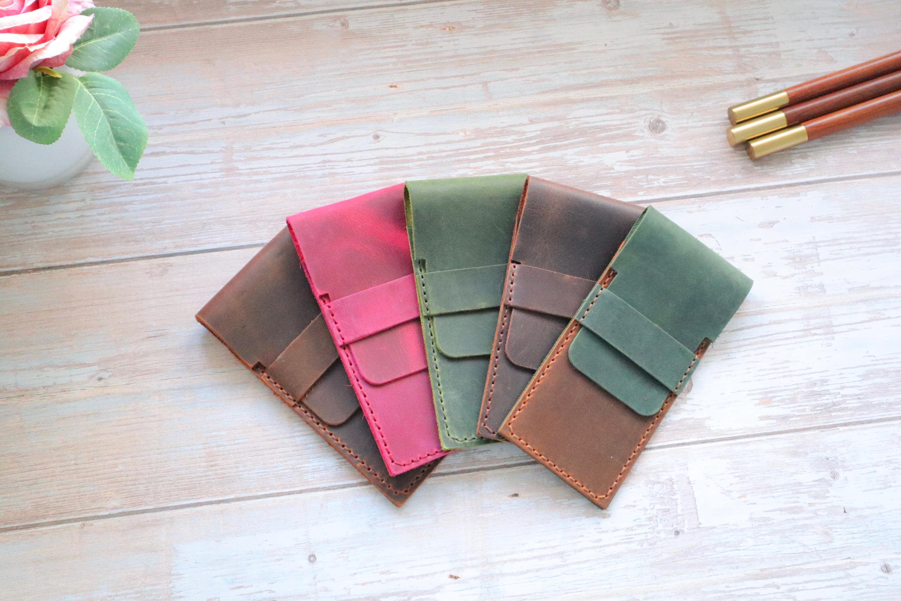Personalised Pen Pouch, Genuine Leather Pen Holder, Leather Pencil Case, Handmade Pencil Case, Birthday gift