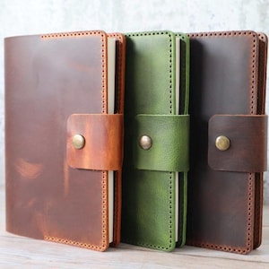 Journal en cuir rechargeable, carnet de notes personnalisé A5 en cuir rustique fait main, agenda vintage, carnet de croquis, cadeau personnalisé