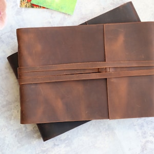 Large Photo Album, 8.5"x12" Personalized Handmade Leather Photo Album, Wedding Guestbook, Genuine Leather Photobook, Anniversary Gift