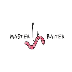 Master Baiter fishing SVG and PNG files, Fishing Humor, instant downloadable files