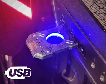 Hand-Painted Halo inspired AI Data Chip Light-Up USB 3.X Drive