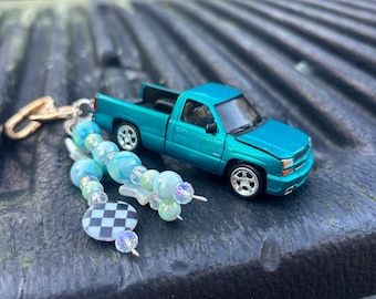 Teal cateye truck keychain- Goodwin Customs