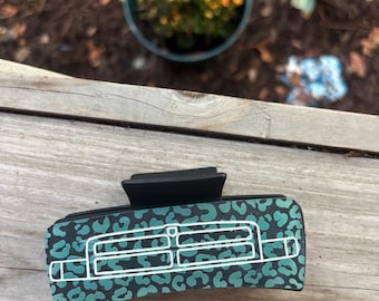 Leopard Print 2nd gen hair claw clip- Goodwin Customs