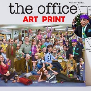 The Office Art Print, Gift, Wall Art, Poster, Painting, Michael Scott, Dwight Schrute, Jim Halpert, Dunder Mifflin, TV Poster, Scranton,