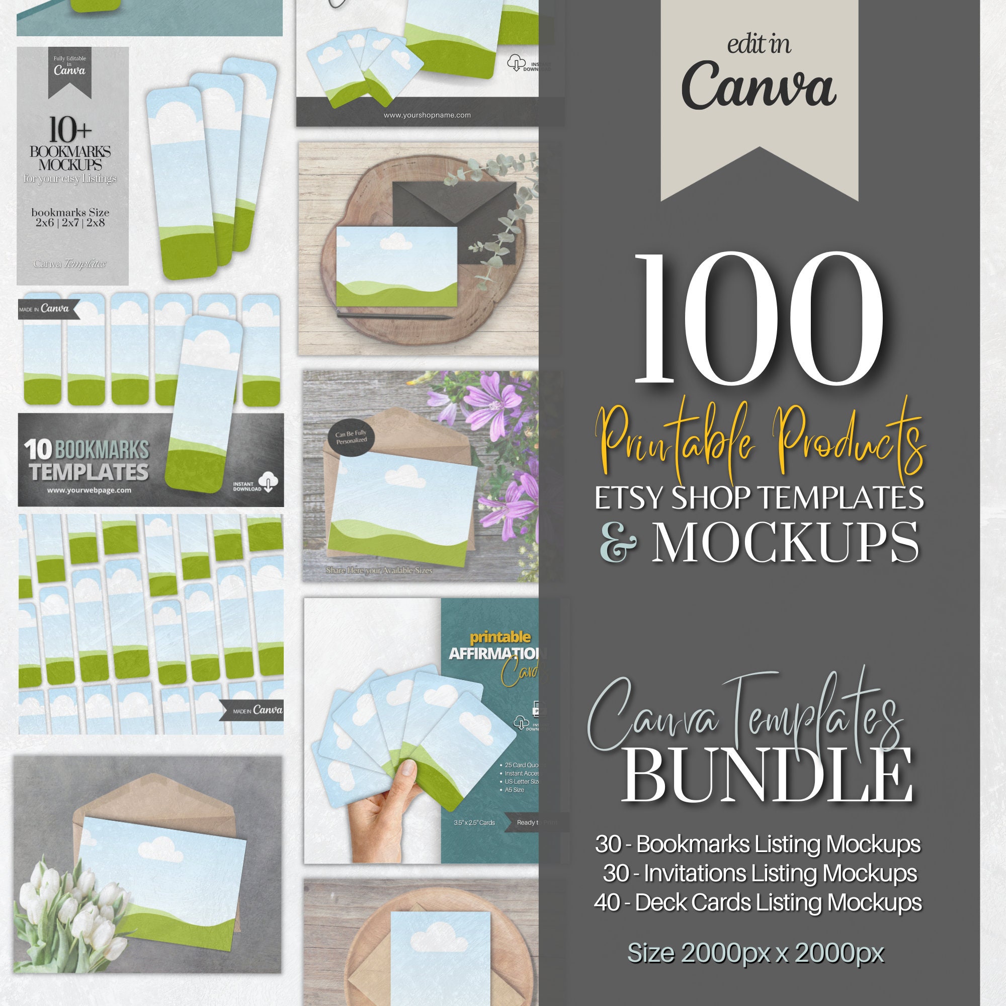 Etsy Listing Templates Bundle, Selling on Etsy Listings Images ...