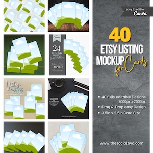 40 dek kaarten aanbieding mockups, Etsy aanbieding mockups, bevestiging kaarten aanbieding sjablonen, manifestatie kaarten aanbieding mockups