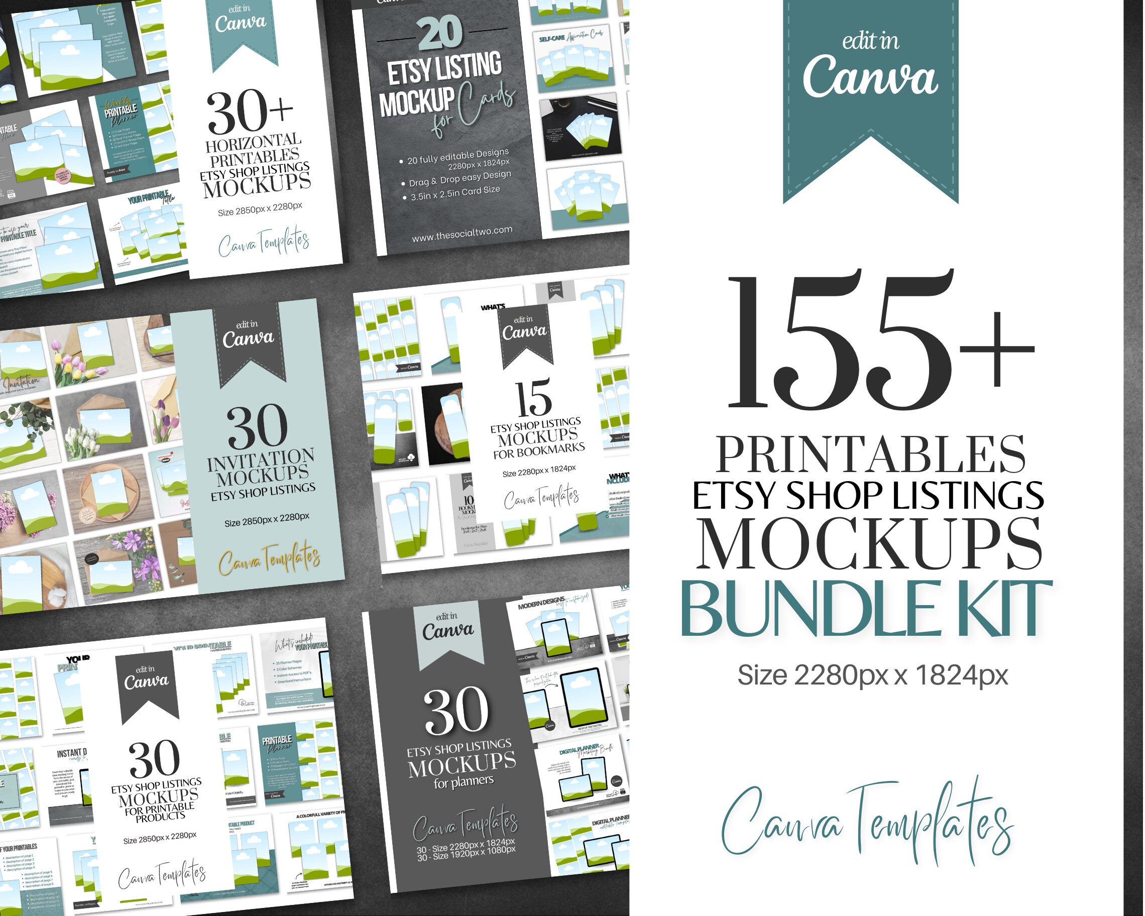 Listings Mockups for Printable Products Etsy Printable Shop - Etsy