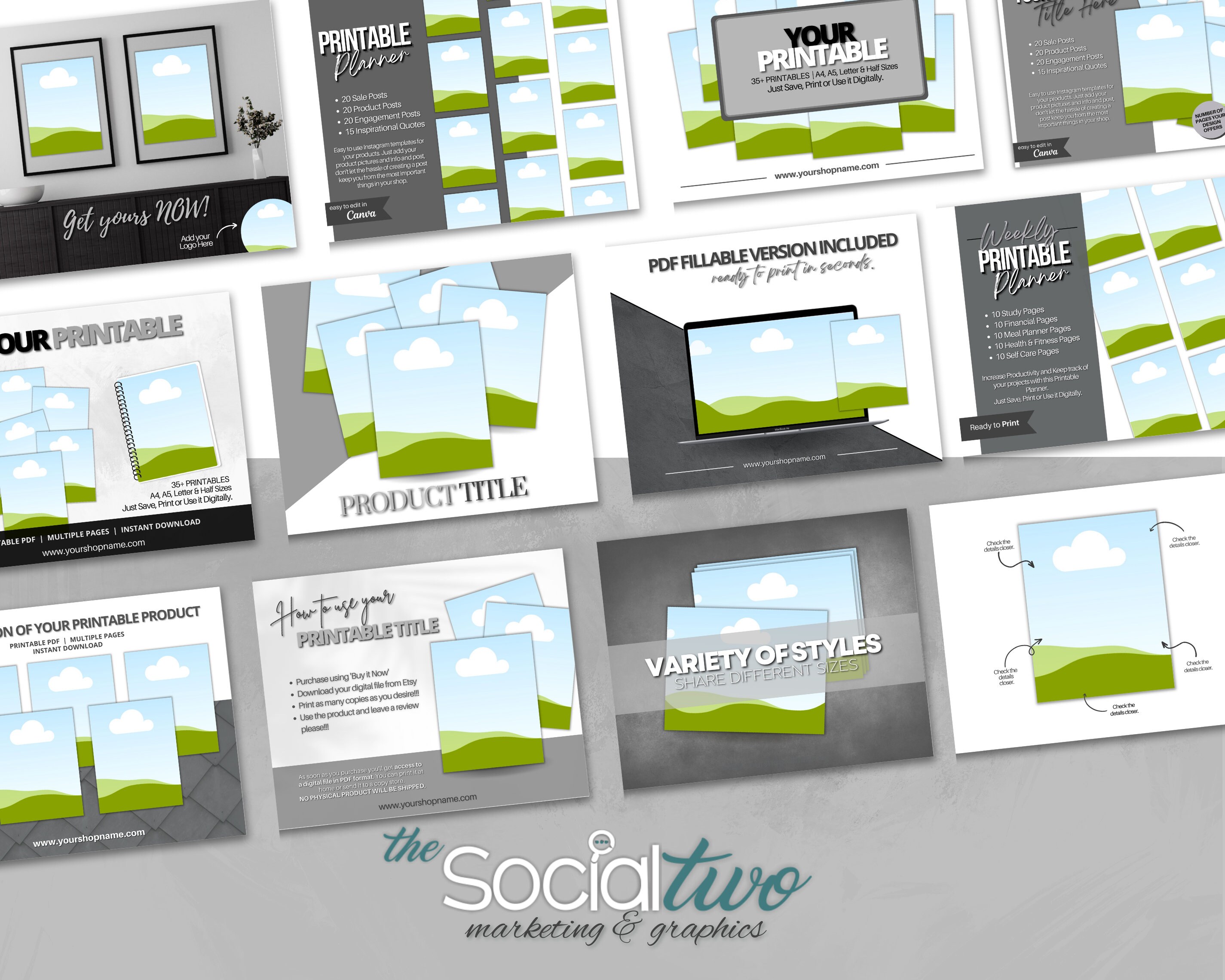 Etsy Listing Mockups for Printable Products, Printables Listing ...