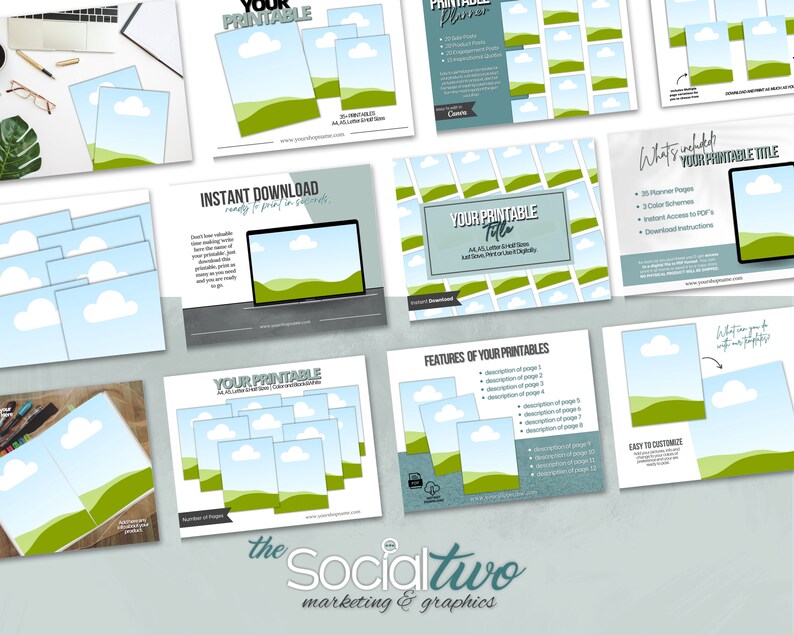 50 Etsy Fully Editable Printable Products Listing Templates Etsy 50 Etsy Fully Editable Printable Products Listing Templates Etsy