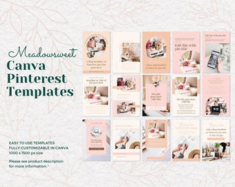 Pinterest Templates Canva, Pink Pinterest Templates, Blogger Templates, Pinterest Marketing, Pin Template, Pinterest Blogger Templates