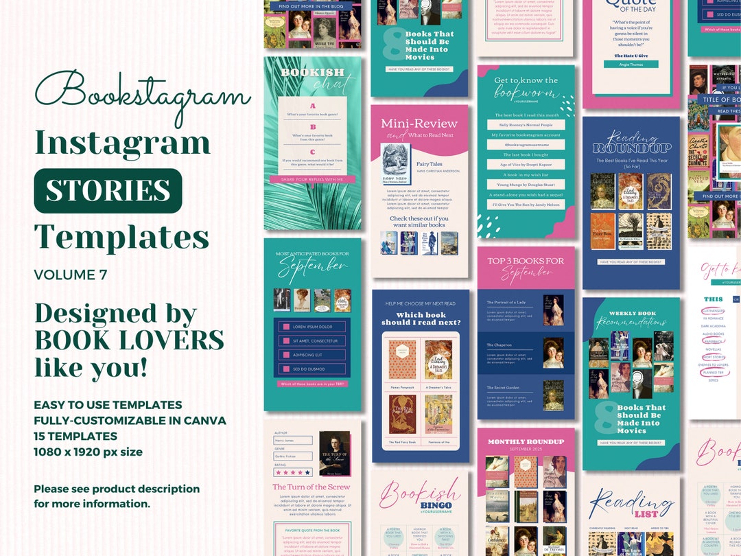 Bookstagram Templates Instagram Story Templates Bookstagram Etsy Bookstagram Templates Instagram Story Templates Bookstagram Etsy