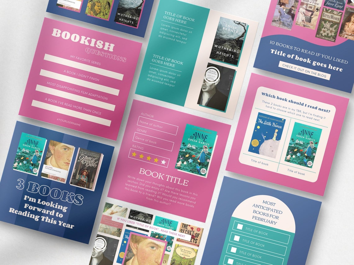 Book Instagram Templates Book Blogger Template Instagram Etsy Book Instagram Templates Book Blogger Template Instagram Etsy