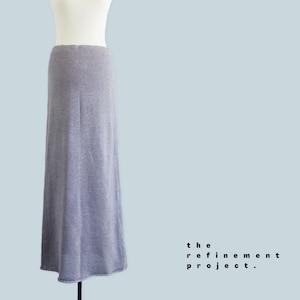 90s Nicole Farhi Lavender Knit Maxi Skirt - Size Large