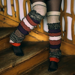 Cozy and Warm Upcycled Leg Warmers – Handmade, Recycled Knitwear