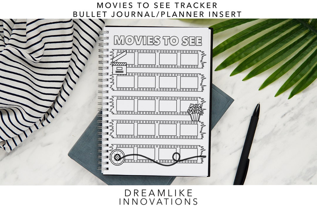 INSTANT DOWNLOAD: Movies to See Tracker, Digital Download, Movie Reel ...