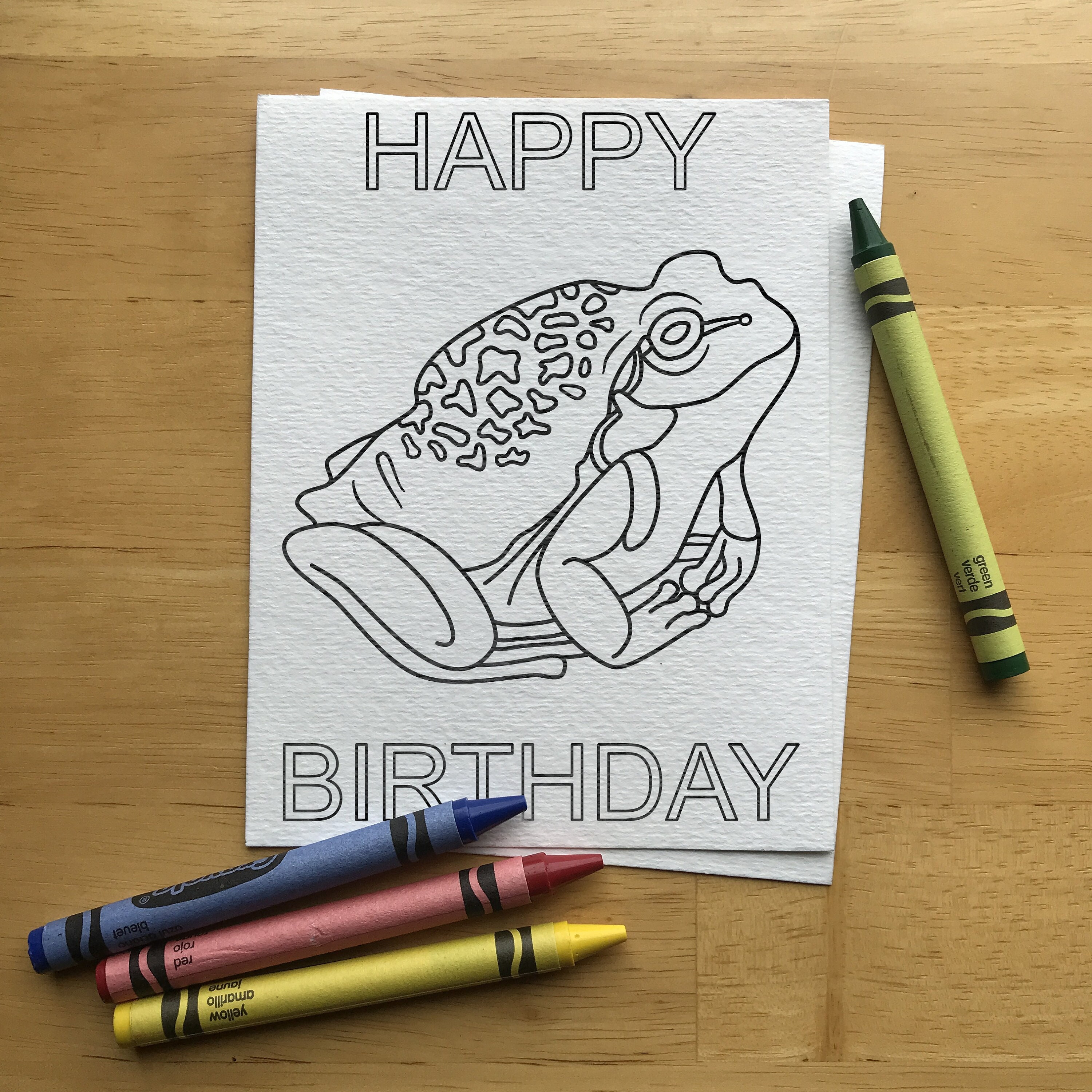 printable-frog-happy-birthday-card-for-kids-coloring-card-etsy-canada
