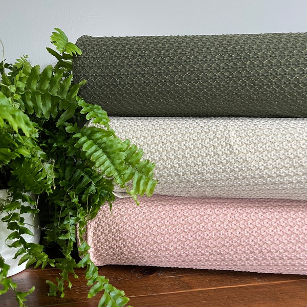 NEW COLORS!! Veronica Knit Fabric in Olive, Blush, Beige, Navy & Black by the yard/half yard