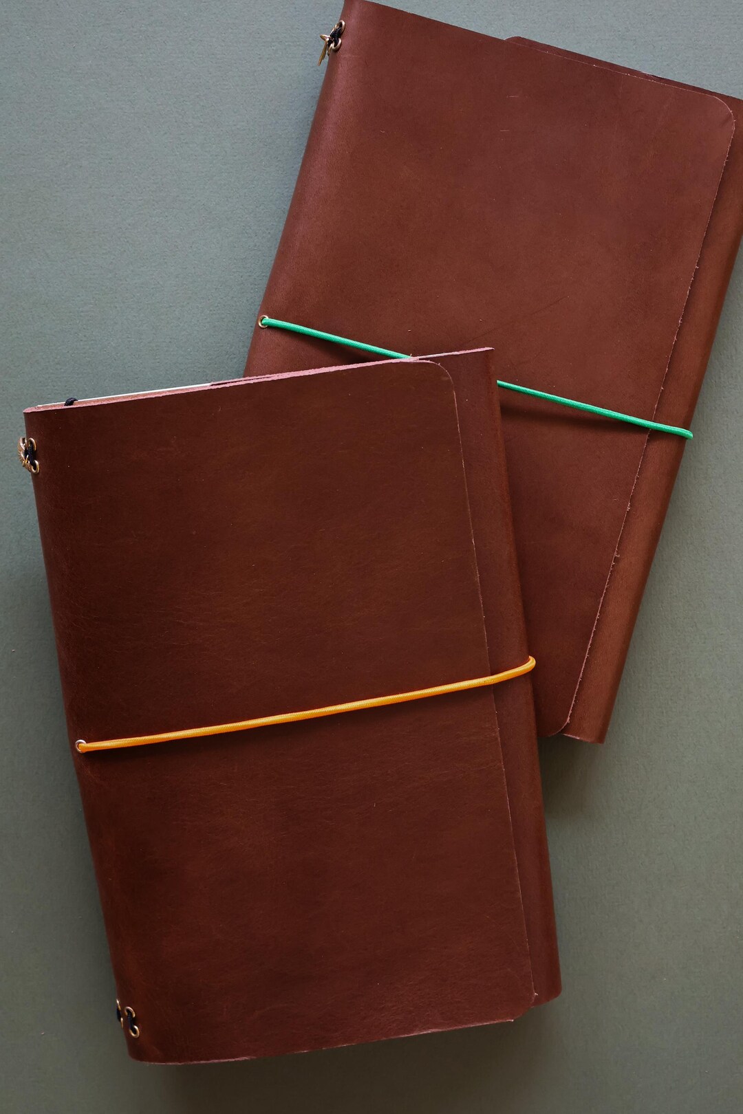 Notebook With Golden Line Brown Notebook With Gold Eyelets in the Louise Carmen Style - Etsy