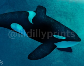 Tilikum Orca Whale Print