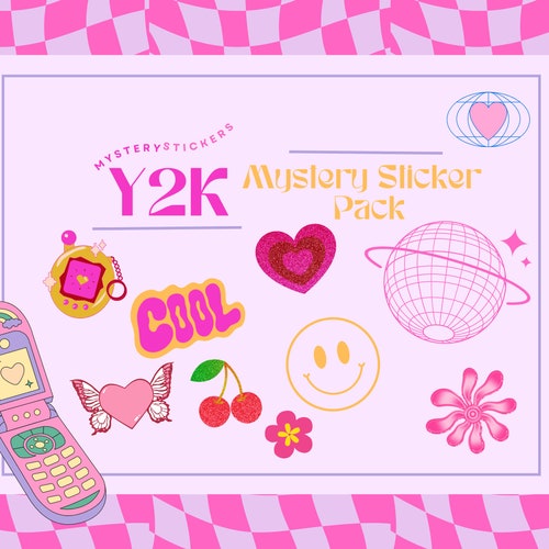 Y2k Stickers Pack Mystery Box 5 Vinyl Stickers - Etsy
