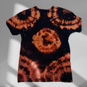 Unique Tie Dye, Reverse Tie Dyed T-Shirt, Hippie Gift, Hanes Bleached Tshirt LG, Hand Dyed Tee, Friend Gift T shirt, Gender Neutral Adult T