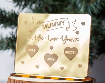 Birthday I Mothers Day I Personalised Gold Mirror Acrylic Plaque I Christmas Gift I Anniversary I Mum I mummy I Gran I Grandma I Dad I Daddy