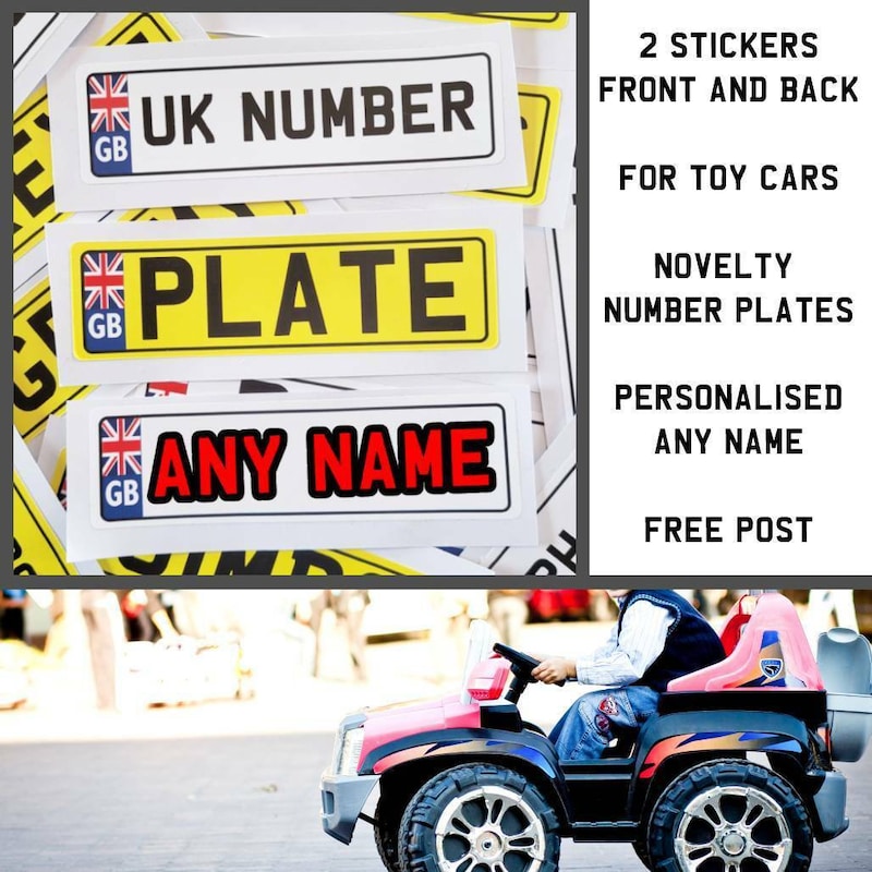 Black Number Plates Sticker - Etsy UK