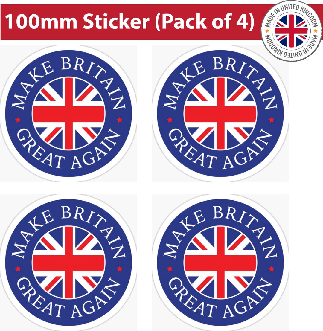 4x Make Britain Great Again UK Union Jack British Flag MBGA Car Van ...