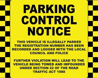 x10 No Bad Parking Stickers | Private Area Deterrent | Hard to Remove Parking Ticket Notice Labels