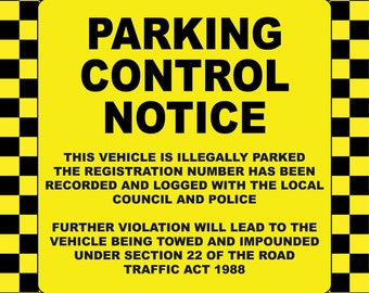 x10 No Bad Parking Sign Ticket Notice Private Area Stickers Hard To Remove DETERRENT