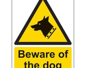 Warning Beware Of Dog CCTV design sticker gloss vinyl