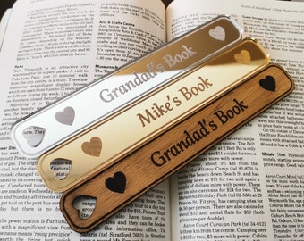 Bookmark Gift Personalised for Children Teachers Kids Boys Girls Men Mum dad Grandad Grandma Mothers Day